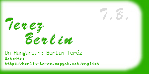 terez berlin business card
